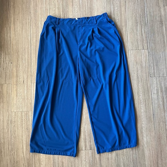 HALARA High Waisted, Plus Size, Bright Blue Wide Leg Pants - Picture 1 of 8